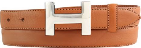 Damen-G�rtel Horus aus Vollrindleder bombiert 2,5 cm Silber Tabac