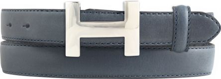 Damen-G�rtel Horus aus Vollrindleder bombiert 2,5 cm Silber Marine