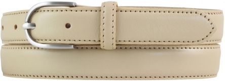 Damengürtel aus Vollrindleder bombiert 2,5 cm Beige