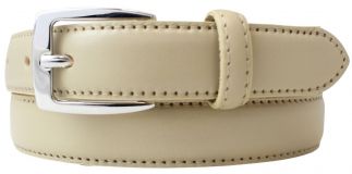 Kindergürtel aus Vollrindleder 2.5 cm Beige