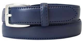 Kindergürtel aus Vollrindleder 2.5 cm Marine