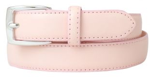 Gürtel aus Vollrindleder bombiert 2,5 cm Rosa