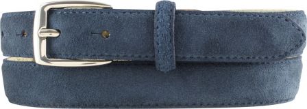 Gürtel aus Veloursleder 2,5 cm Marine