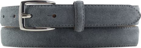 Gürtel aus Veloursleder 2,5 cm Dunkelgrau