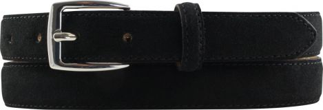 Gürtel aus Veloursleder 2,5 cm Schwarz