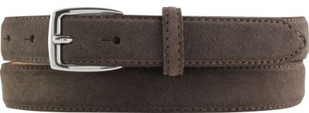 Gürtel aus Veloursleder 2,5 cm Dunkelbraun