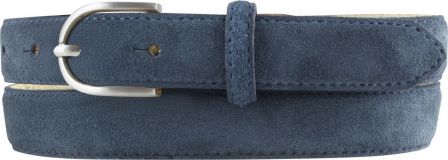 Damengürtel aus Veloursleder 2,5 cm Marine