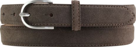 Damengürtel aus Veloursleder 2,5 cm Dunkelbraun