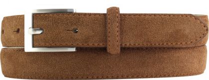 Gürtel aus Veloursleder 2,5 cm Tabac