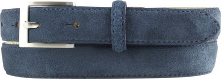 Gürtel aus Veloursleder 2,5 cm Marine