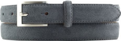 Gürtel aus Veloursleder 2,5 cm Dunkelgrau