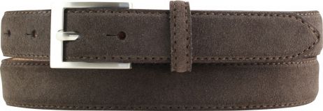 Gürtel aus Veloursleder 2,5 cm Dunkelbraun