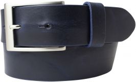 G�rtel aus Vollrindleder im Used-Look 3,5 cm Marine