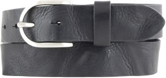 Dameng�rtel aus Vollrindleder im Used-Look 3,5 cm Schwarz