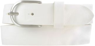 Dameng�rtel aus Vollrindleder im Used-Look 3,5 cm Wei�