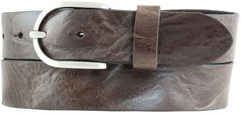 Dameng�rtel aus Vollrindleder im Used-Look 3,5 cm Chocolate