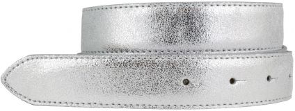 Gürtel in Metall-Optik ohne Schließe 3,0 cm Silber