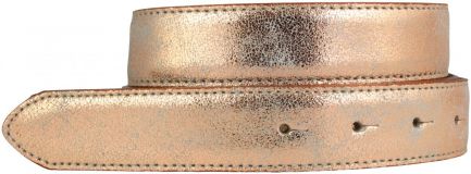 Gürtel in Metall-Optik ohne Schließe 3,0 cm Roségold