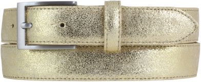 Gürtel in Metall-Optik 3,0 cm Gold