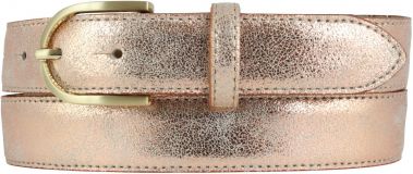 Kindergürtel in Metall-Optik Gold 3,0 cm Roségold