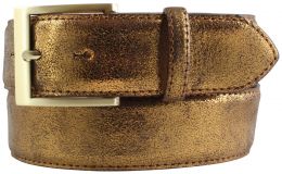 Gürtel in Metall-Optik Gold 4,0 cm Bronze