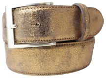 Herren-G�rtel in Metall-Optik 4,0 cm Bronze