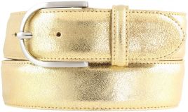 Damengürtel in Metall-Optik 4,0 cm Gold