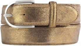 Damengürtel in Metall-Optik 4,0 cm Bronze