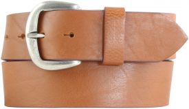 Jeansg�rtel aus Vollrindleder 4,5 cm Tabac