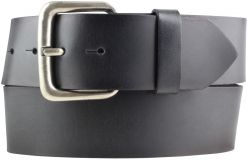Gürtel aus Vollrindleder mit geschwärzten Kanten 5,0 cm Schwarz