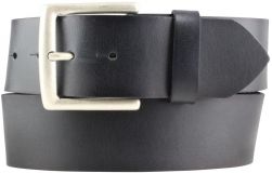 Herrengürtel aus Vollrindleder mit geschwärzten Kanten 5,0 cm Schwarz
