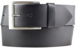 Herrengürtel aus Vollrindleder mit geschwärzten Kanten 5,0 cm Schwarz
