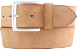 Gürtel aus weichem Vollrindleder 5,0 cm Tabac