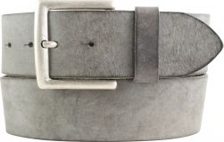 Gürtel aus weichem Vollrindleder 5,0 cm Dunkelgrau