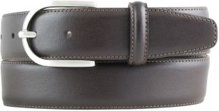 Damengürtel mit Steppnaht 3,5 cm Braun