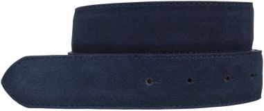 G�rtel aus Veloursleder ohne Schlie�e 3,5 cm Marine