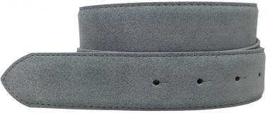 G�rtel aus Veloursleder ohne Schlie�e 3,5 cm Dunkelgrau