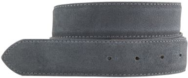 G�rtel aus Veloursleder ohne Schlie�e 3,5 cm Anthrazit