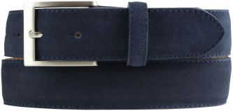 Gürtel aus Veloursleder 3,5 cm Marine