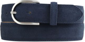Damengürtel aus Veloursleder 3,5 cm Marine
