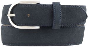 Damengürtel aus Veloursleder 3,5 cm Dunkelblau