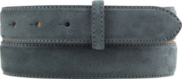G�rtel aus Veloursleder ohne Schlie�e 3,0 cm Anthrazit