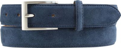 Gürtel aus Veloursleder 3,0 cm Marine