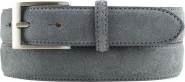 Gürtel aus Veloursleder 3,0 cm Dunkelgrau