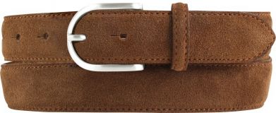 Damengürtel aus Veloursleder 3,0 cm Tabac
