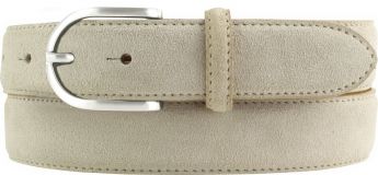 Damengürtel aus Veloursleder 3,0 cm Beige