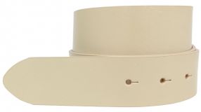 Gürtel aus Vollrindleder ohne Schließe 4,0 cm Beige