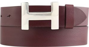 Designer-Gürtel HENRY aus Vollrindleder 4,0 cm Silber Bordeaux