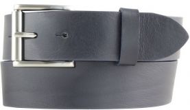 Gürtel mit Rollenschnalle aus Vollrindleder 4,0 cm Marine