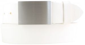 Gürtel aus Vollrindleder mit Koppelschließe 4,0 cm Weiß